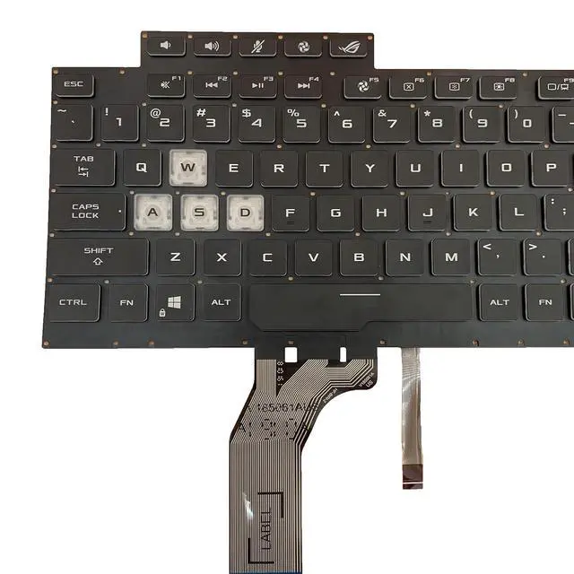Alt view image 6 of 7 - Laptop Replacement US Layout Colorful Backlight Keyboard for Asus ROG Strix G17 G731 G731G G731GT G731GU G712LU G712LV G712LW G712 0KNR0-6813US00 V185026JS1 0KN1 912KO11
