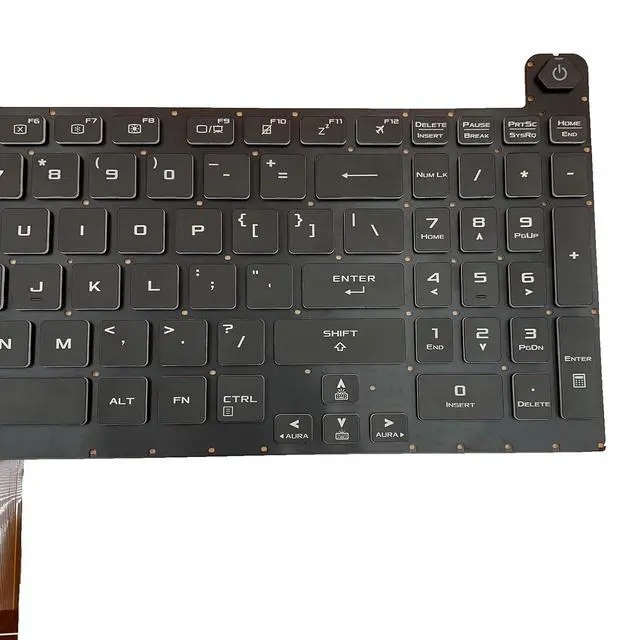 Alt view image 7 of 7 - Laptop Replacement US Layout Colorful Backlight Keyboard for Asus ROG Strix G17 G731 G731G G731GT G731GU G712LU G712LV G712LW G712 0KNR0-6813US00 V185026JS1 0KN1 912KO11