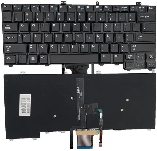 Main image of Laptop Replacement US Layout with Backlit with Pointer Keyboard for Dell Latitude E7440 E7240 E7420 Black