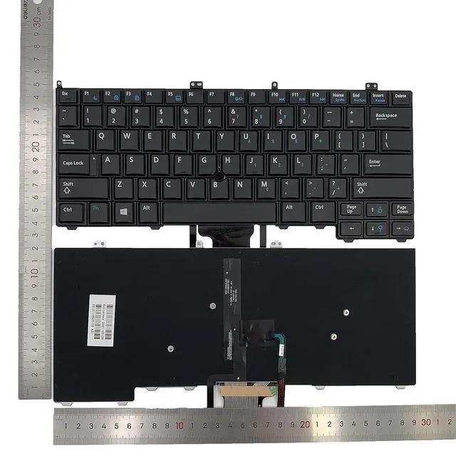 Alt view image 2 of 7 - Laptop Replacement US Layout with Backlit with Pointer Keyboard for Dell Latitude E7440 E7240 E7420 Black