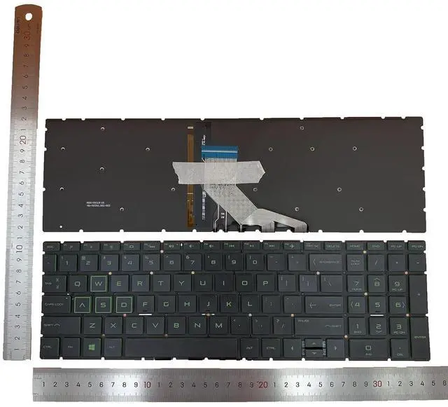 Alt view image 2 of 7 - Laptop Replacement US Layout Green Backlight Keyboard for HP Pavilion Gaming 15-cx 15-dk 15-ec 17-cd 15-DA 15-DB 15-DR 15-DW 15-DU 15-DY 15-EF 15-GW 15-CR 250 G7 255 G7 15S-DU 15s-DY 15s-FQ TPN-Q208