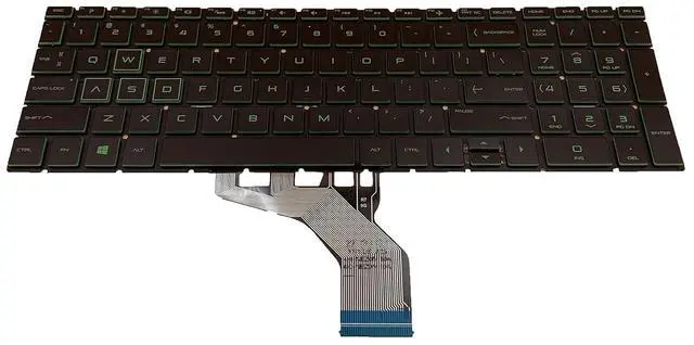 Alt view image 3 of 7 - Laptop Replacement US Layout Green Backlight Keyboard for HP Pavilion Gaming 15-cx 15-dk 15-ec 17-cd 15-DA 15-DB 15-DR 15-DW 15-DU 15-DY 15-EF 15-GW 15-CR 250 G7 255 G7 15S-DU 15s-DY 15s-FQ TPN-Q208