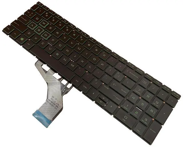Alt view image 6 of 7 - Laptop Replacement US Layout Green Backlight Keyboard for HP Pavilion Gaming 15-cx 15-dk 15-ec 17-cd 15-DA 15-DB 15-DR 15-DW 15-DU 15-DY 15-EF 15-GW 15-CR 250 G7 255 G7 15S-DU 15s-DY 15s-FQ TPN-Q208