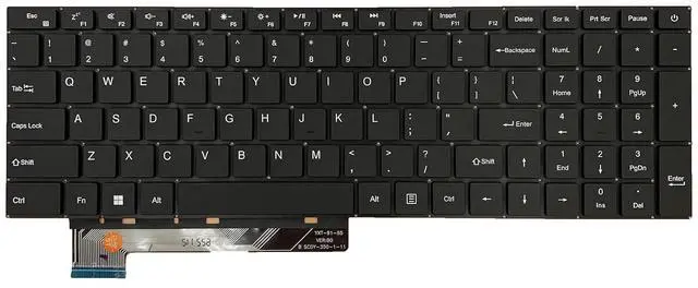 Main image of Laptop Replacement US Layout Keyboard for Gateway GWNR71517 GWNR71517-BL GWNR71517-GR GWNR71517-BK English US NO Frame
