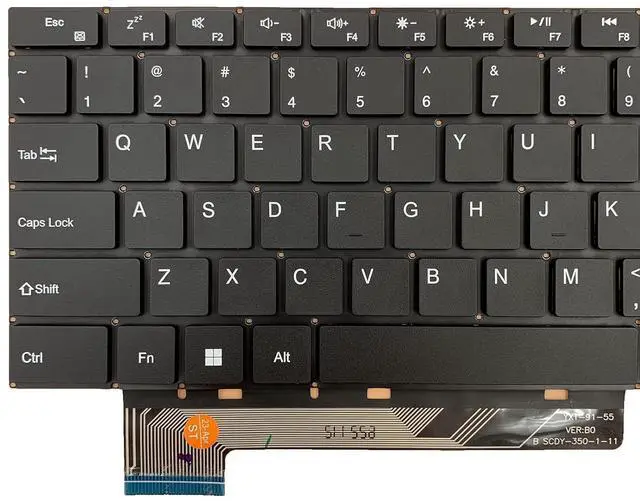 Alt view image 6 of 7 - Laptop Replacement US Layout Keyboard for Gateway GWNR71517 GWNR71517-BL GWNR71517-GR GWNR71517-BK English US NO Frame