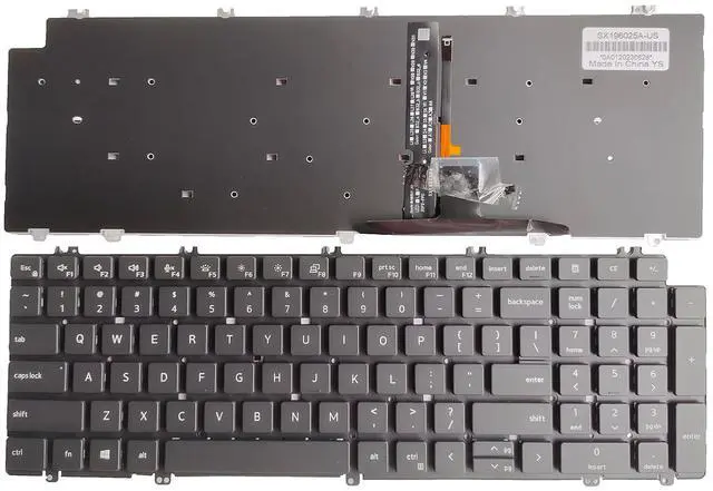 Main image of Laptop Replacement US Layout Keyboard for Dell Latitude 5520 5521 Precision 3560 3561 3570 3571 3580 No TrackPoint Backlit