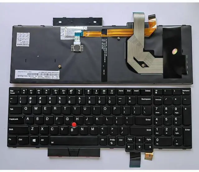 Main image of Laptop Replacement US Layout Keyboard for Lenovo ThinkPad T570 T580 P51s P52s 01HX287 208 01ER611 with Frame,TrackPoint,Backlit Black