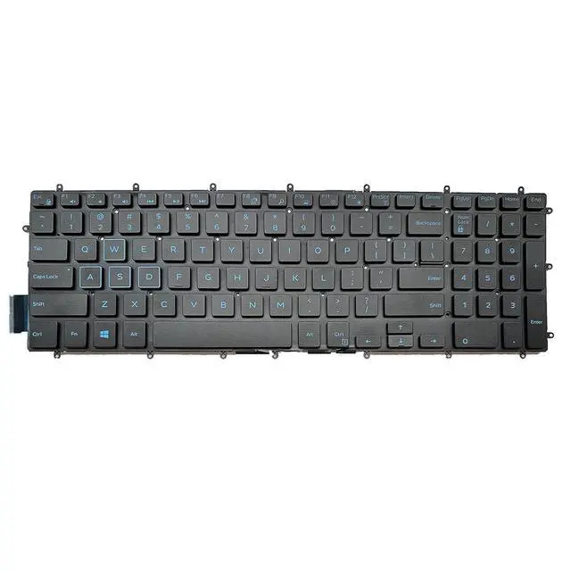 Alt view image 4 of 7 - Laptop Replacement Keyboard for DELL G3 3579 3779 3590,G5 5500 5587 5590, G5 SE 5505,G7 7588 7590 7790 0M6JTP US Layout Backlight Blue
