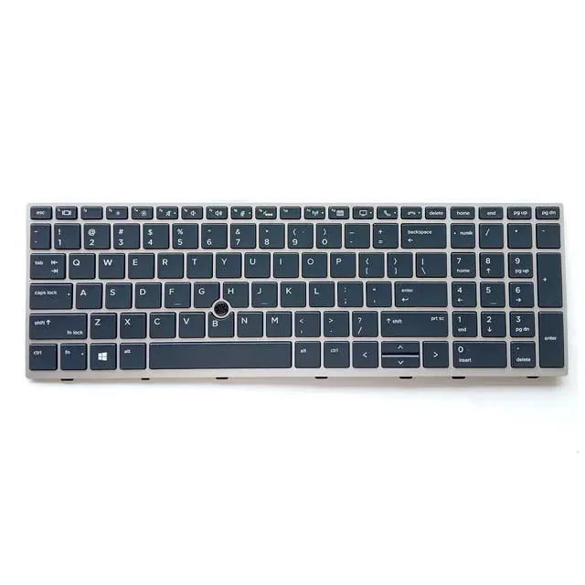 Alt view image 2 of 3 - Laptop Replacement US Layout Keyboard for HP EliteBook 750 755 850 855 G5 G6 Zbook 15U G5 G6 L14366-001 L32575-001 with Pointing with Backlight Silver Frame