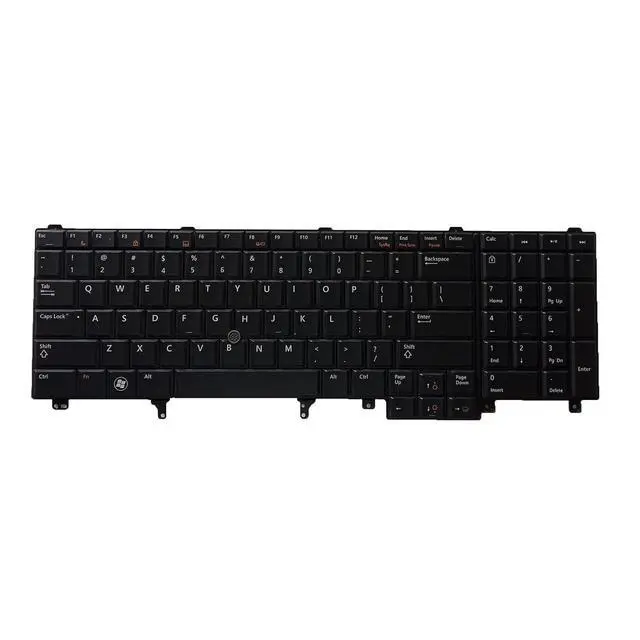 Alt view image 3 of 3 - Laptop Replacement US Layout Keyboard for Dell Latitude E5520 E5530 E6520 E6540 E6530 E6520-30 E5520M M6600 07JJNH Without Frame,TrackPoint,Backlit Black