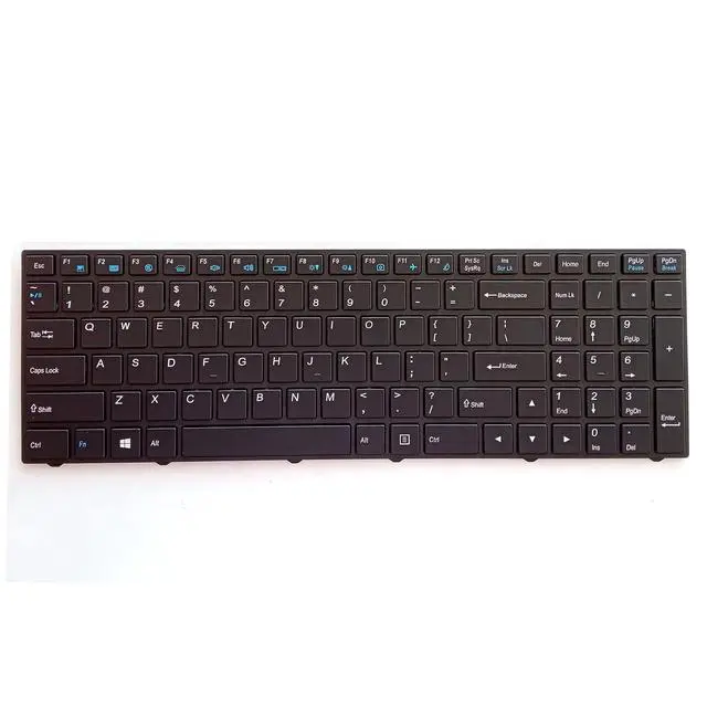Alt view image 2 of 3 - Laptop Replacement US Layout with Backlit Keyboard for CLEVO N250 N750 CVM15F23USJ4308 6-80-N7500-011-1 United States US Black Frame with White Backlit