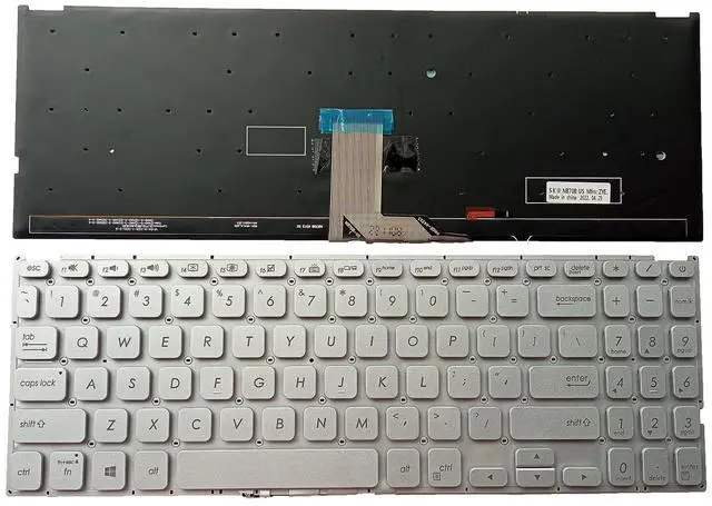 Main image of Laptop Replacement US Layout with Backlight Keyboard for Asus Vivobook S533 S533E S533EA S533F S533FA E510M X521 X521J X521F X521FA X521EA X521IA X521EQ S5600 S5600IA S5600EA S5600FA Silver