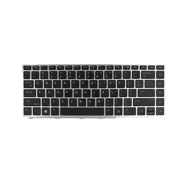 Alt view image 2 of 4 - Laptop Replacement US Layout Without Backlit Without Pointer Keyboard for HP EliteBook 840 G5 846 G5 745 G5 US Silver Frame