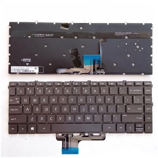 Main image of Laptop Replacement US Layout with Backlight Keyboard for HP Spectre x360 13-AW 13-AW0003DX 13-AW0008CA 13-AW0013DX 13-AW0020NR 13-AW0023DX 13-AW0010CA 9Z.NGPBQ.301 Brown