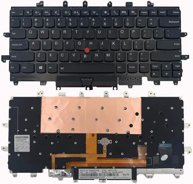 Main image of New Keyboard for Lenovo Thinkpad X1C X1 Carbon 4th Gen 2016 SN20K74706 Backlit