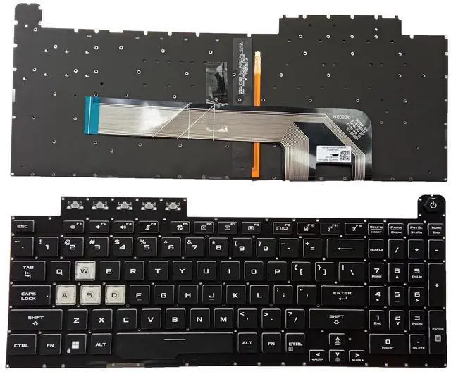 Main image of Laptop Replacement US Layout Keyboard for ASUS TUF Gaming F15 FX506 FA506 FA506Q FX506L FA506U Without Frame,No TrackPoint,Backlit Black