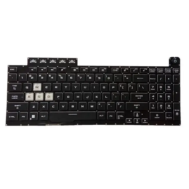 Alt view image 3 of 3 - Laptop Replacement US Layout Keyboard for ASUS TUF Gaming F15 FX506 FA506 FA506Q FX506L FA506U Without Frame,No TrackPoint,Backlit Black