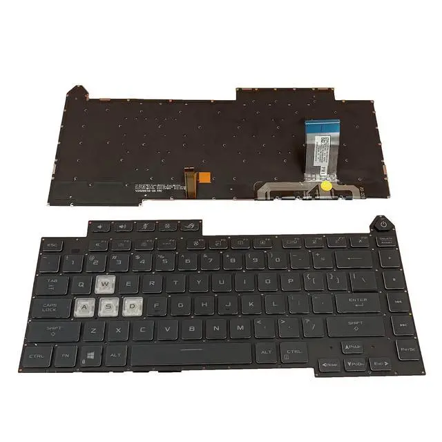 Alt view image 2 of 7 - Laptop Replacement US Layout Backlit Keyboard for Asus Rog Strix G15 G513 G513Q G513QM G513QY G513RC G513RM G513RW G513QR G513QE G513IM G513IE G513IC 0KBR0-4810US00