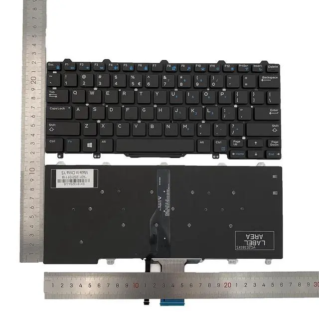 Alt view image 2 of 7 - Laptop Replacement US Layout with Backlit Keyboard for DELL Latitude E7250 E5250 E5270 5250 7250 Black