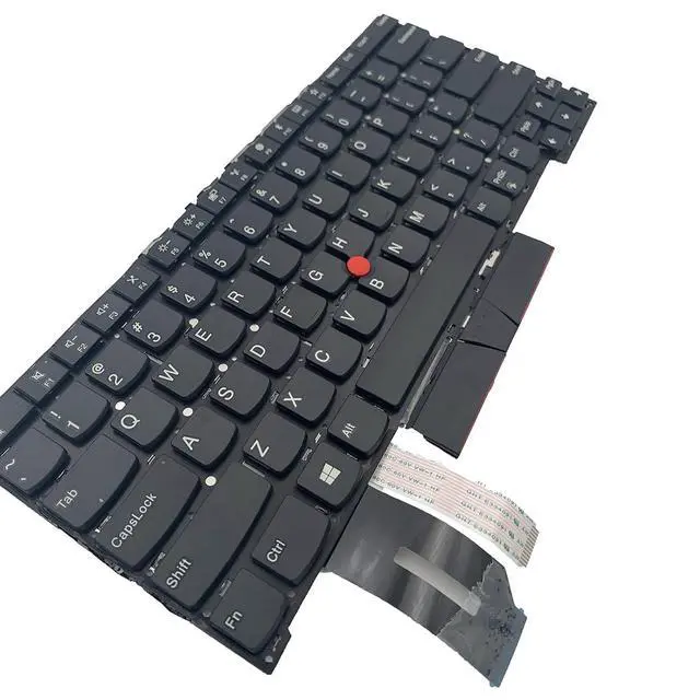 Alt view image 4 of 7 - Laptop Replacement US Layout Keyboard for Lenovo ThinkPad T490S T495S Laptop Keyboard US SN20R66042 SN20R66067, Black