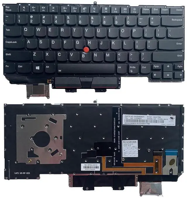 Main image of Laptop Replacement US Layout with Backlit Keyboard for Lenovo Thinkpad X1 Carbon X1C Gen 5th 6th 2017 2018 01ER623