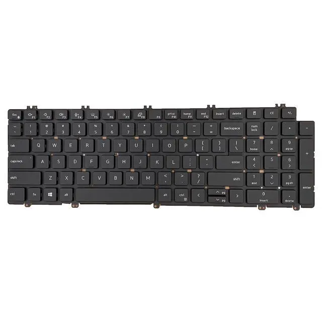 Alt view image 4 of 7 - Laptop Replacement US Layout with Backlit Keyboard for Dell Latitude 5520 5521 Precision 3560 3561 NSK-QZABW 0N7N16 N7N16