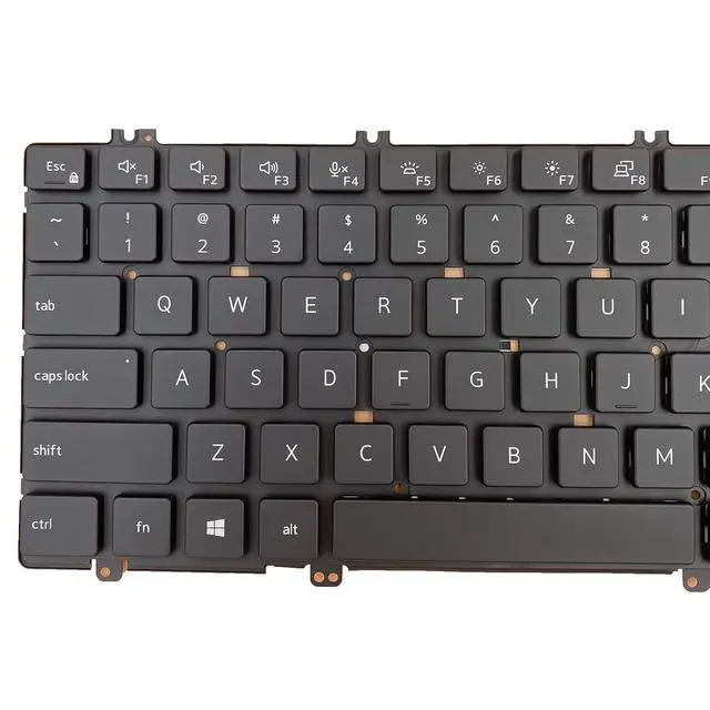 Alt view image 6 of 7 - Laptop Replacement US Layout with Backlit Keyboard for Dell Latitude 5520 5521 Precision 3560 3561 NSK-QZABW 0N7N16 N7N16