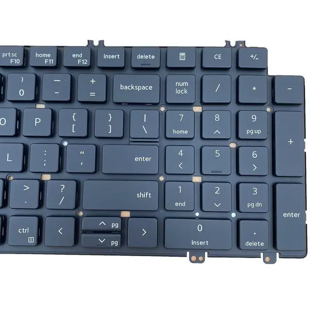 Alt view image 7 of 7 - Laptop Replacement US Layout with Backlit Keyboard for Dell Latitude 5520 5521 Precision 3560 3561 NSK-QZABW 0N7N16 N7N16