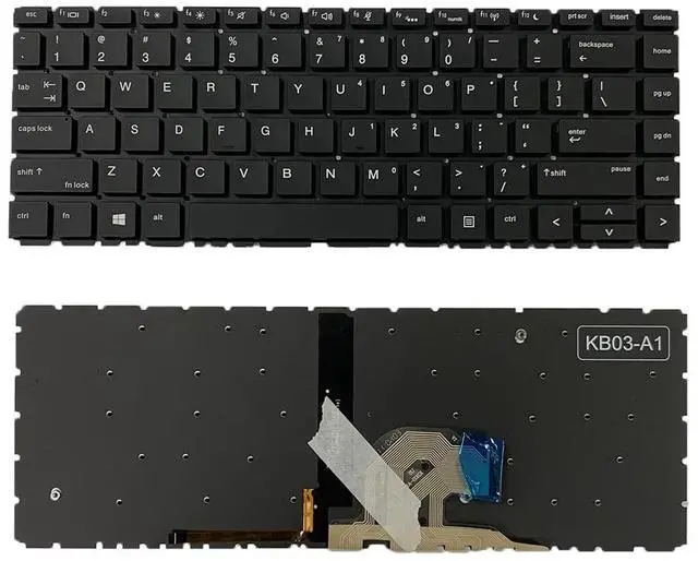 Main image of Laptop Replacement Keyboard for HP Probook 440 G6 445 G6 US Backlit