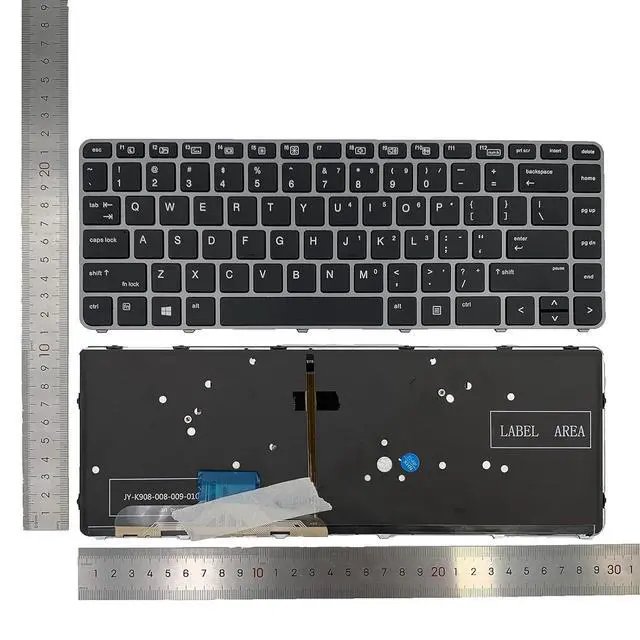 Alt view image 2 of 7 - Laptop Replacement US Layout with Backlit Keyboard for HP Elitebook Folio 1040 G3 Silver Frame