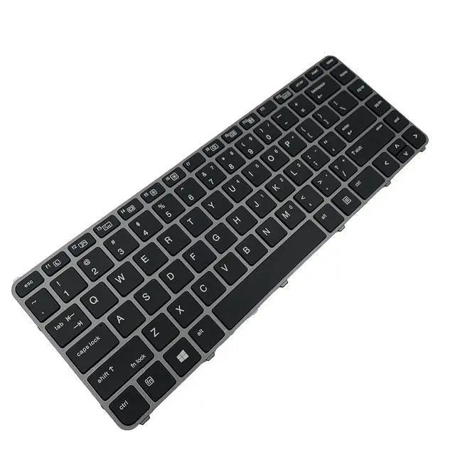 Alt view image 4 of 7 - Laptop Replacement US Layout with Backlit Keyboard for HP Elitebook Folio 1040 G3 Silver Frame