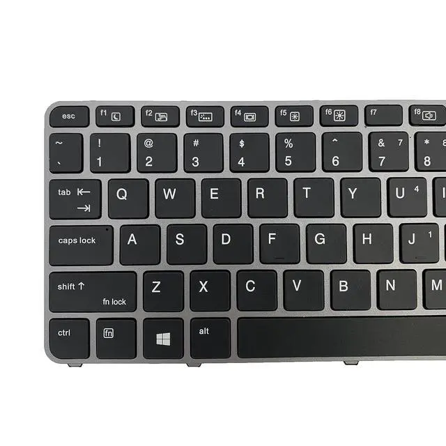 Alt view image 7 of 7 - Laptop Replacement US Layout with Backlit Keyboard for HP Elitebook Folio 1040 G3 Silver Frame
