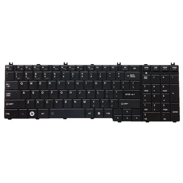 Alt view image 3 of 3 - Laptop Replacement US Layout Keyboard for Toshiba Satellite C650 L650 L670 L675 C660 C660D L755 L750 C650D C655D L510 L515 V000220070 Without Frame,No TrackPoint,No Backlit Black