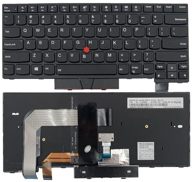 Main image of Laptop Replacement US Layout with Backlit Keyboard for Lenovo IBM Thinkpad T470 T480 A475 A485 01HX459 01AX487 01HX499 01HX419 01AX528