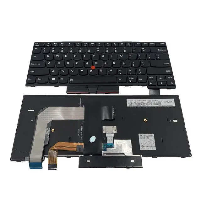 Alt view image 2 of 7 - Laptop Replacement US Layout with Backlit Keyboard for Lenovo IBM Thinkpad T470 T480 A475 A485 01HX459 01AX487 01HX499 01HX419 01AX528