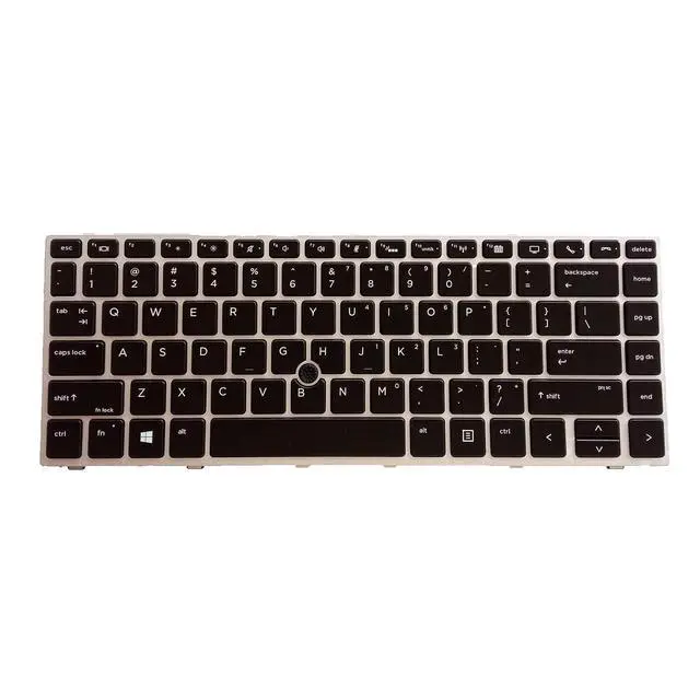 Alt view image 3 of 3 - Laptop Replacement US Layout Keyboard for HP EliteBook 840 G5 840 G6 846 G5 846 G6 745 G5 with Frame,TrackPoint,Backlit Silver