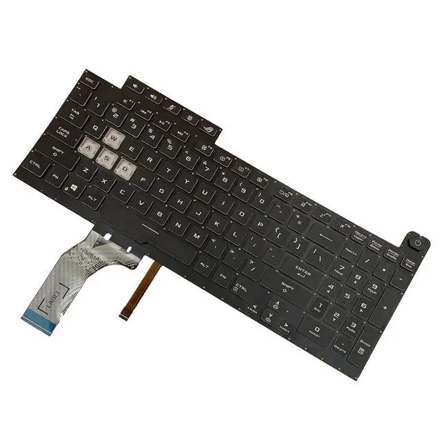 Alt view image 4 of 7 - Laptop Replacement US Layout Colorful Backlight Keyboard for Asus ROG Strix G17 G731 G731G G731GT G731GU G712LU G712LV G712LW G712 0KNR0-6813US00 V185026JS1 0KN1 912KO11