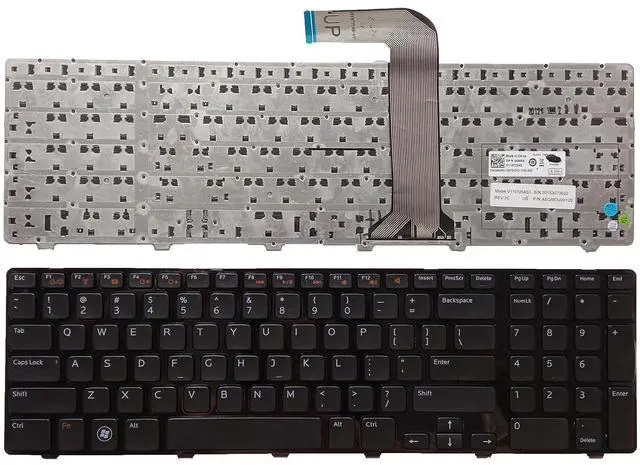 Main image of Laptop Replacement US Layout Keyboard for Dell XPS 17 L701X L702X 5720 7720 17R N7110 7110 Vostro V3750 3750 with Frame,No TrackPoint,No Backlit Black