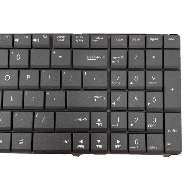 Alt view image 7 of 7 - Laptop Replacement US Layout Keyboard for Asus n53 N53J N53JQ N53JF N53JG N53JL N53JN N53S N53SV k54l x55 x55u x55a x54c x54h x55vd x55c f55 f75 R500D R500DE R500N HS-348101T01 14011398