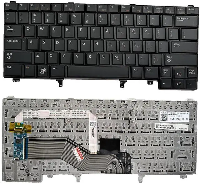 Main image of Laptop Replacement US Layout Keyboard for Dell Latitude E5420 E5430 E6220 E6320 E6330 E6420 E6430 E6440 9Z.N5MBV.A01 NSK-DVABV 01 024P9J O24P9J 0RT9T6 NSK-DVBBV 01 67K6K 6037B0057601