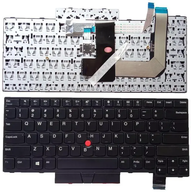 Main image of Laptop Replacement US Layout Keyboard for Lenovo T470 T480 X527 X598 01HX447 01HX487 01AX516 with Frame,TrackPoint,No Backlit Black