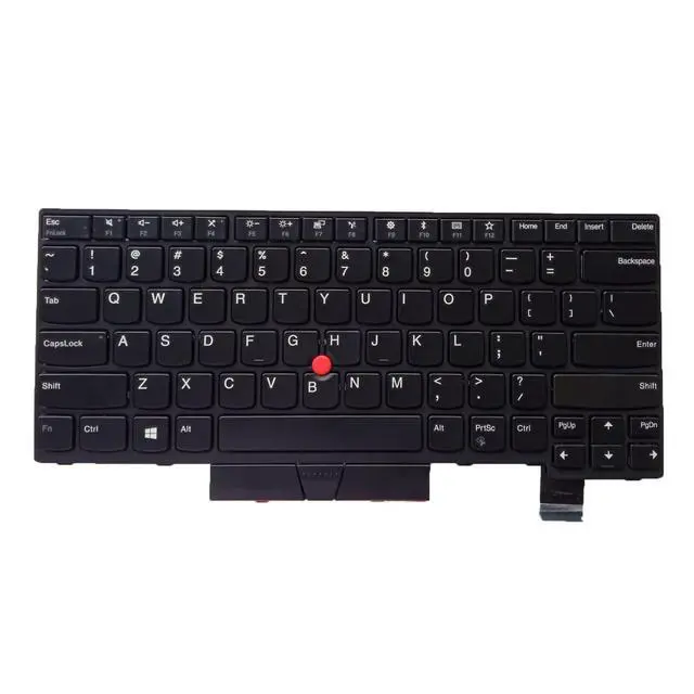 Alt view image 3 of 3 - Laptop Replacement US Layout Keyboard for Lenovo T470 T480 X527 X598 01HX447 01HX487 01AX516 with Frame,TrackPoint,No Backlit Black