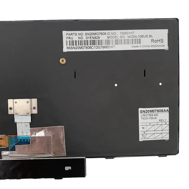 Alt view image 3 of 7 - Laptop Replacement US Layout with Pointing with Backlight Keyboard for Lenovo ThinkPad T570 T580 P50 P70 P51S P52S Series Laptop Keyboard US Layout P/N: 01HX219 01HX259