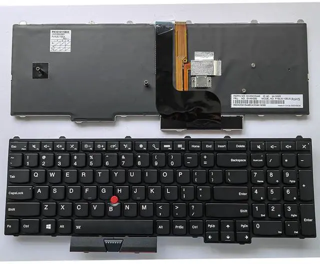 Main image of Laptop Replacement US Layout Keyboard for Lenovo Thinkpad P50 P51 P70 P71 20EN 20EQ 20HH 20HJ 01HW311 01HW229 00PA276 00PA358 with Frame,TrackPoint,Backlit Black