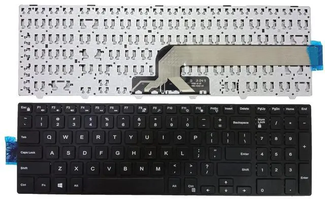 Main image of Laptop Replacement US Layout Keyboard for Dell Inspiron 15 3000 3549 3541 3542 5548 5551 5555 5557 5558 5559 with Frame,No TrackPoint,No Backlit Black