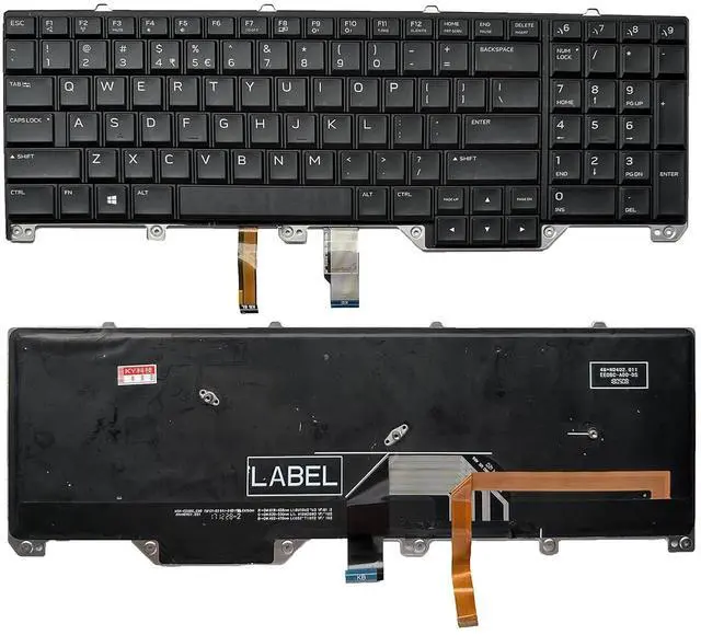 Main image of Laptop Replacement US Layout with Backlight Keyboard for Dell Alienware 17 R4 & Alienware 17 R5 Laptop, Dell Alienware 17 P31E 00WN4Y 0WN4Y PK131QB1A00 US Layout Backlit Keyboard