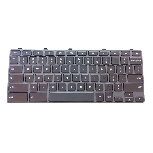 Alt view image 3 of 3 - Laptop Replacement US Layout Keyboard for Dell Chromebook 11 3100 3110 3400 5190 00D2DT 0D2DT 3100 2XD6T 02XD6T 2XD60 No Point No Backlit Black
