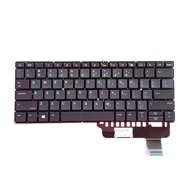 Alt view image 2 of 4 - Laptop Replacement US Layout with Backlit Keyboard for HP EliteBook x360 830 G5 X360 830 G6 L40527-B31 No Frame