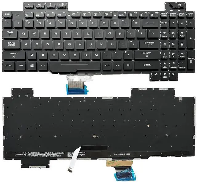 Main image of Laptop Replacement US Layout with Backlight Keyboard for ASUS ROG Strix GL703 GL703V GL703GS GL703GM GL703VD GL703VM GL703GE GL703GEE PX703GE,0KNB0-661BUS00