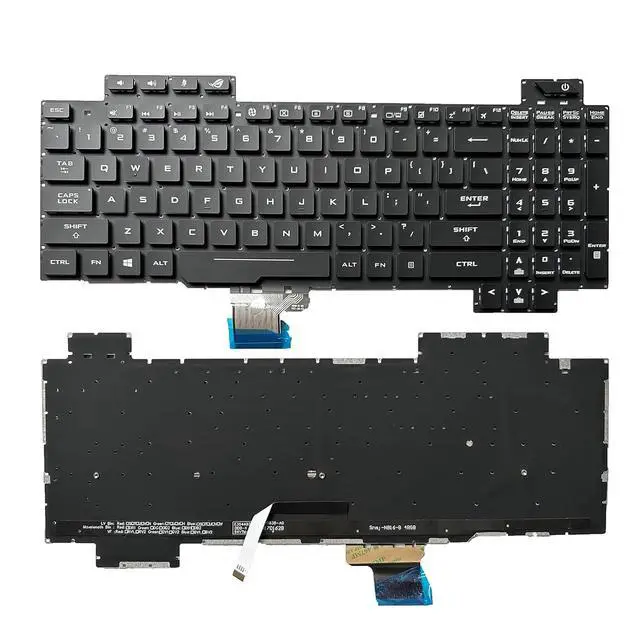 Alt view image 3 of 7 - Laptop Replacement US Layout with Backlight Keyboard for ASUS ROG Strix GL703 GL703V GL703GS GL703GM GL703VD GL703VM GL703GE GL703GEE PX703GE,0KNB0-661BUS00